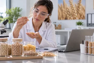 Analyse des grains en laboratoire